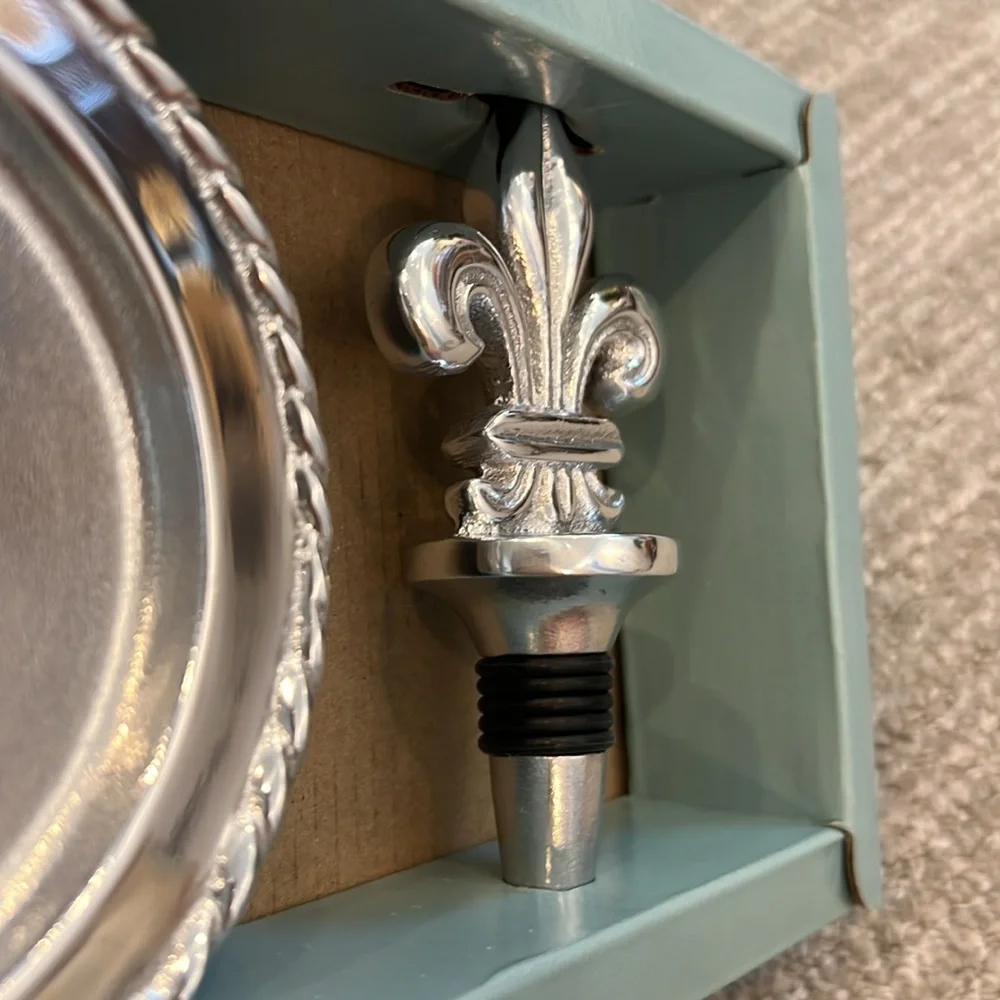 NWT Mariposa Wine Set (Coaster and Bottle Stopper)